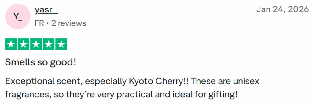 Client review on Trustpilot