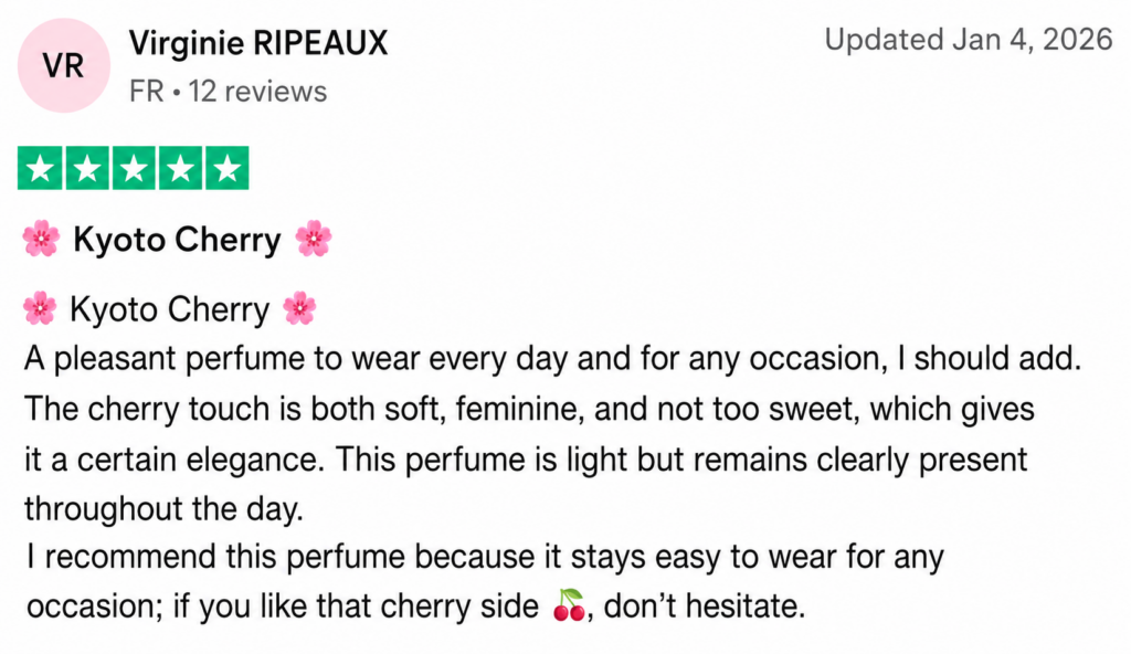 Client review on Trustpilot