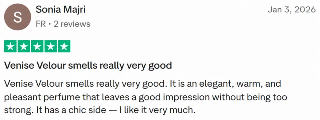 Client review on Trustpilot
