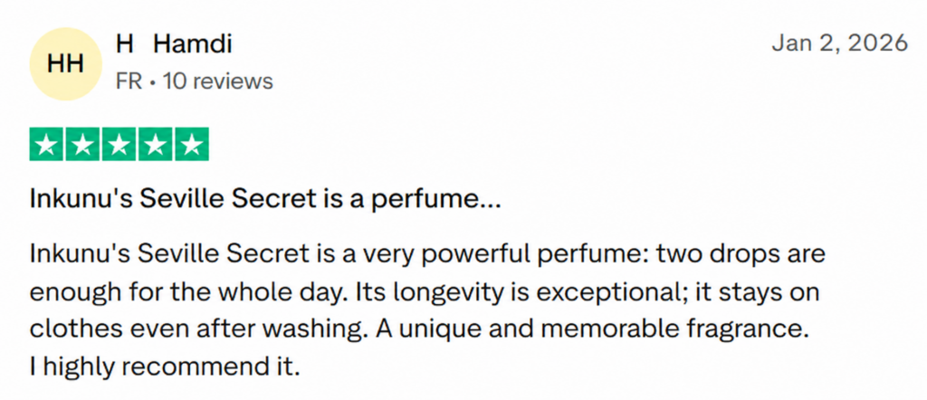 Client review on Trustpilot